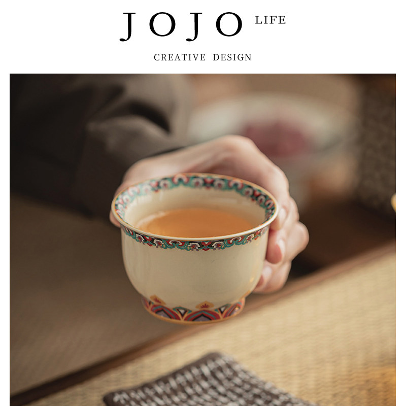 JOJO'S L. PD.紫泉涧.草木灰敦煌主人杯国潮文创陶瓷品茗杯| 醇浇,餐饮具,茶杯,淘宝优惠券,粉丝福利购,淘宝优惠卷