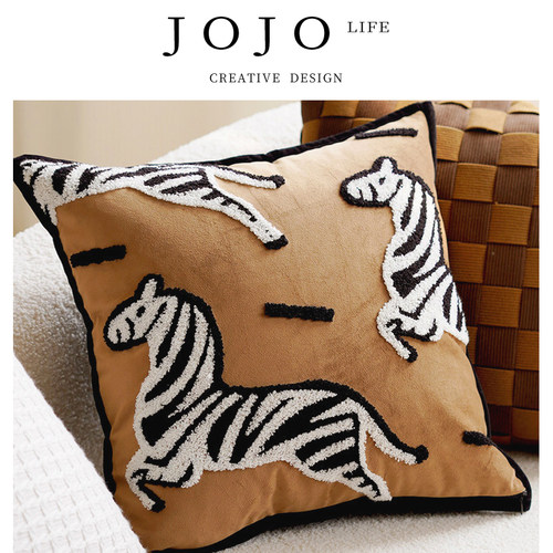 JOJO'SLIFEPD靠枕棕色客厅沙发