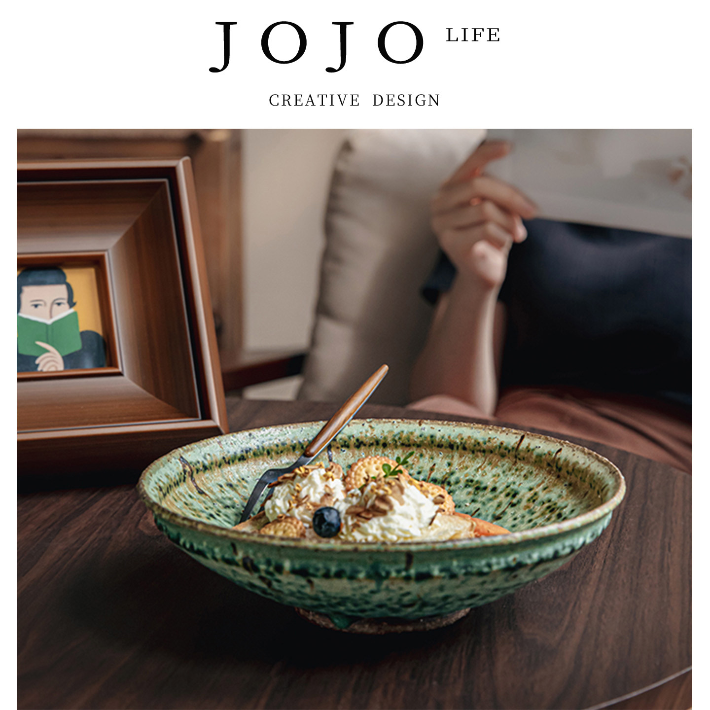 JOJO'SLIFEPD复古斑驳深盘粗陶