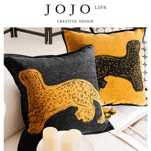 JOJO'SLIFEPD美式棕色抱枕套