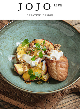 JOJO'S L. PD.dryness.8英寸不规则窑变陶瓷菜碗古面碗 | 蚪琼