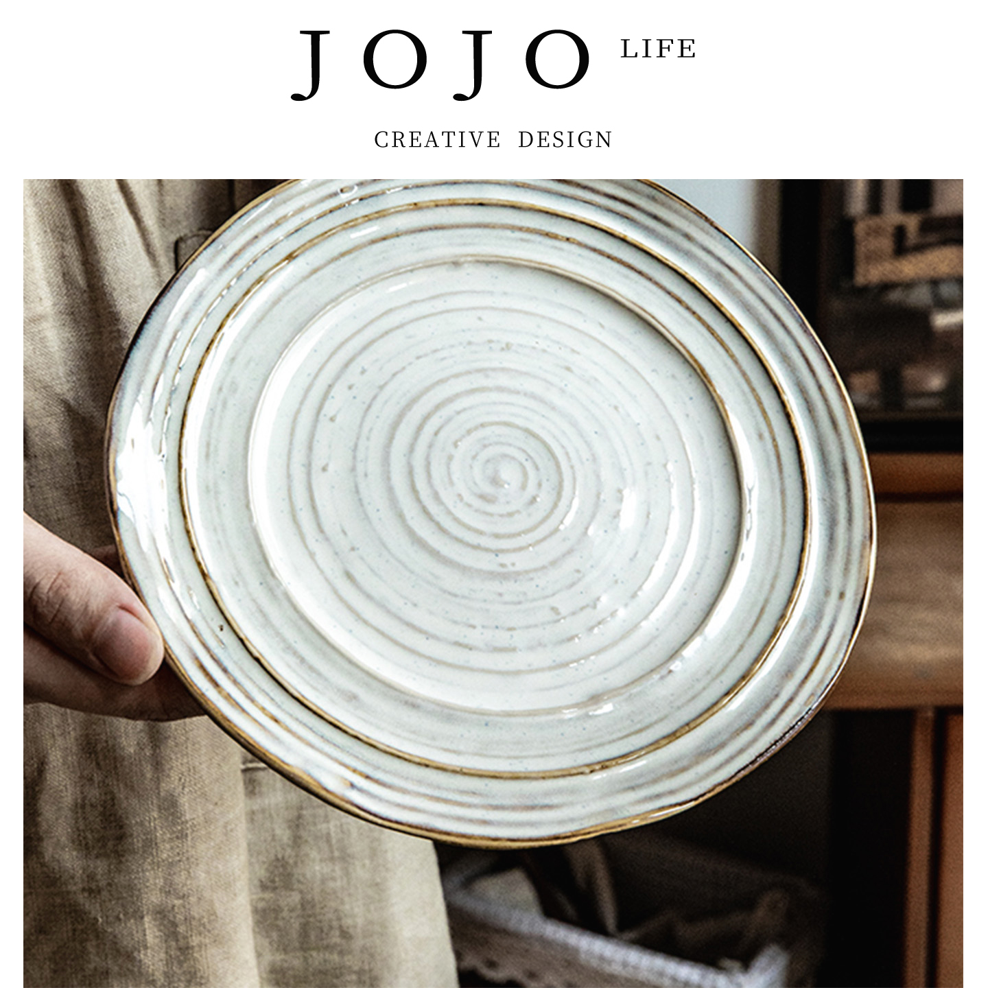 JOJO'SLIFEPD7.5英寸陶瓷盘子