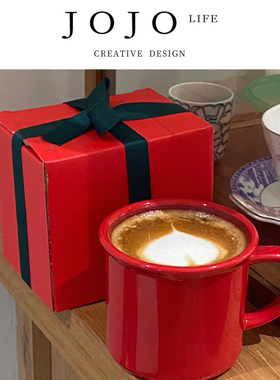 JOJO'S L. PD.person.经典高级感正红色马克杯新年简约水杯| 其人