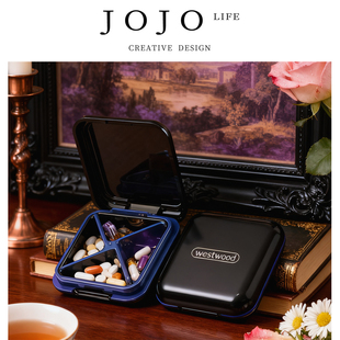 JOJO'S L. PD.Westwood.四格药盒专业储药盒避光密封收纳盒 |迟投