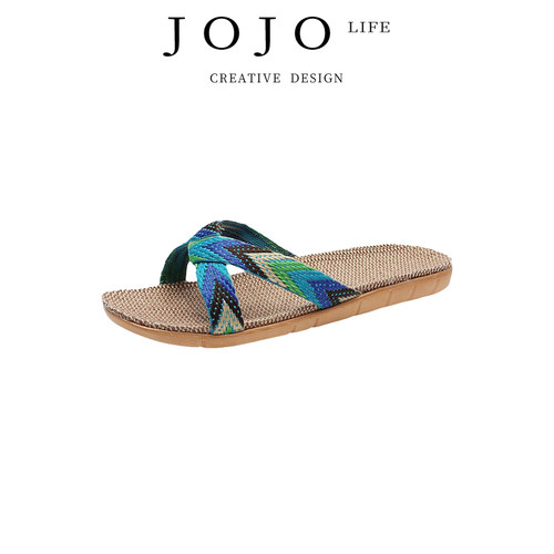 JOJO'SLIFEPD亚麻拖鞋女家居