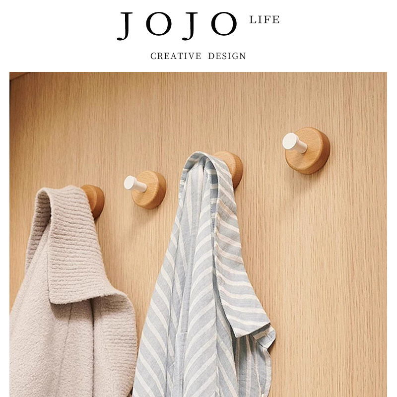 JOJO'SLIFEPD实木卫生间挂钩