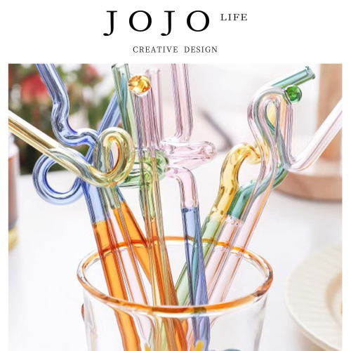 JOJO'SL.PD爱心耐热玻璃吸管