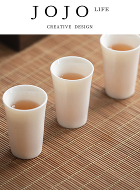 JOJO'S L. PD.紫泉涧.闻香杯羊脂玉白瓷小号茶杯聚香杯单杯 |初化