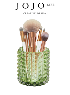 JOJO'S L. PD.example.玻璃化妆刷收纳桶梳子收纳筒轻奢风 | 例如