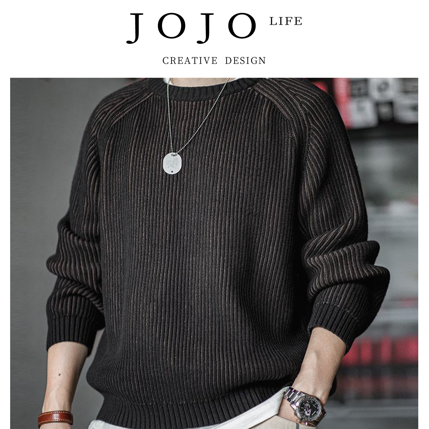 JOJO'SLIFEPD加厚打底针织衫