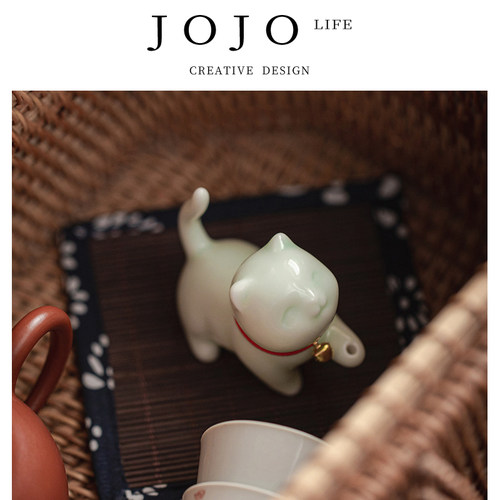 紫泉涧可爱小猫咪线香炉茶桌品香