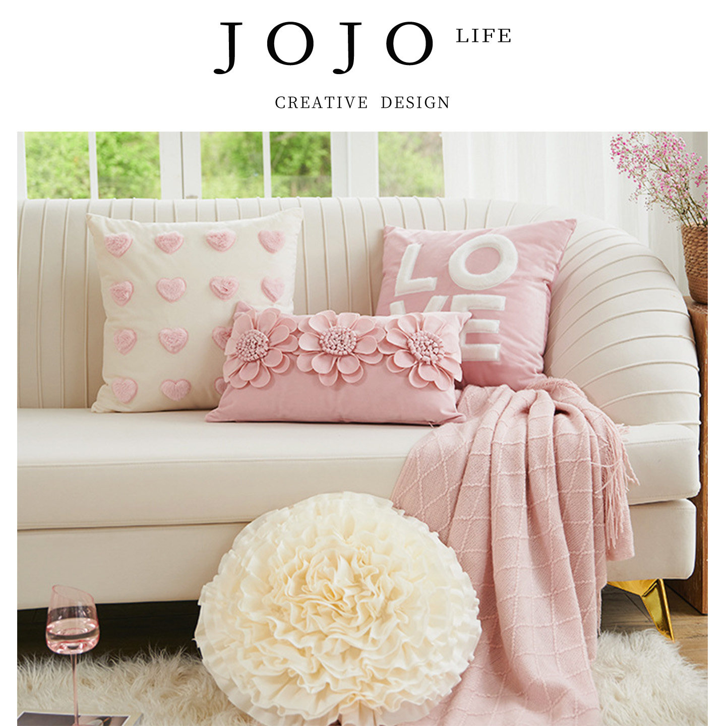 JOJO'S L. PD.this.抱枕北欧短毛绒靠垫沙发床头靠枕抱枕套 |呢钉,居家布艺,靠垫/抱枕,淘宝优惠券,粉丝福利购,淘宝优惠卷