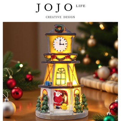 JOJO'SL.PD.圣诞树脂小房子摆件