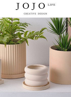 JOJO'S L. PD.Barco.花盆北欧多肉素烧蝴蝶兰陶瓷简约透气 | 巴可