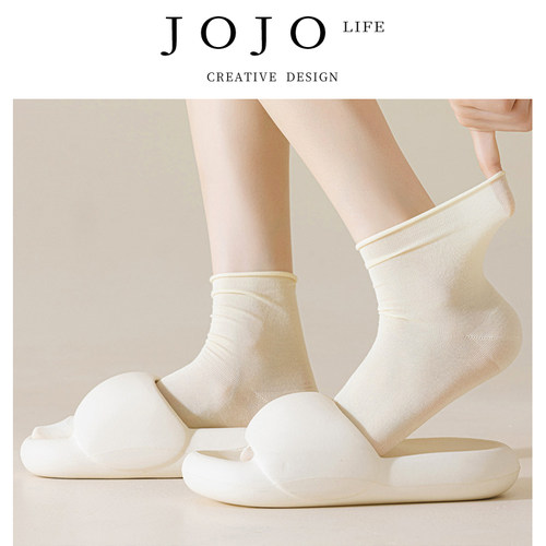 JOJOxROSE中筒袜透气简约不勒脚