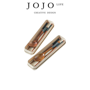 户外旅行勺筷收纳盒 JOJO PD.son.餐具勺子筷子套装 玫儿