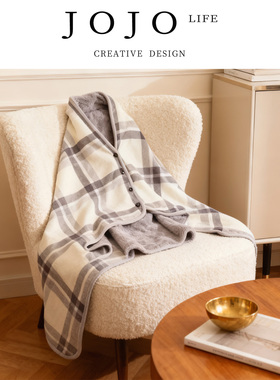 JOJO'S L. PD.Reason.披肩毯办公室午睡加厚盖腿可穿披风 | 琐故