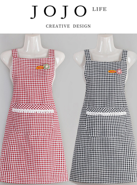 JOJO'S L. PD.Wayne.围裙家用半身防油污格子时尚围腰罩衣丨韦恩