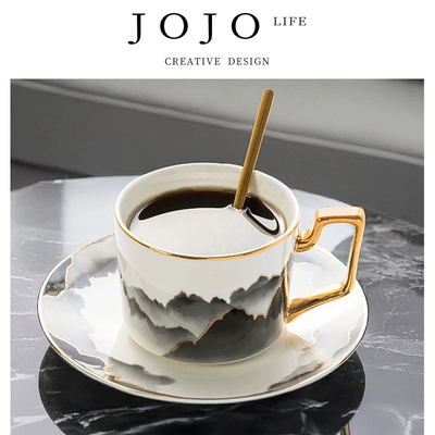 JOJO'SLIFEPD咖啡杯碟套装陶瓷