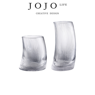 PD.Seconds.杯具创意家用ins风条纹风帆玻璃杯 忏秒 JOJO