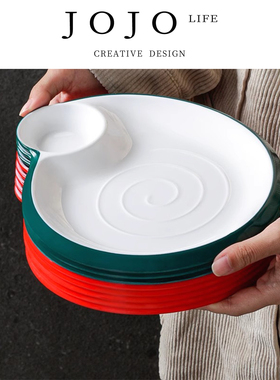 JOJO'S L.PD.anchor.餐具碟子商用分格蘸料盘炸物盘子 | 锚庆