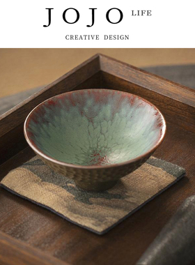 JOJO'S L. PD.紫泉涧.斗笠茶杯建盏杯茶盏窑变单杯复古家用 |弛侯