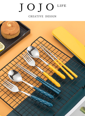 JOJO'S L. PD.outfit.410不锈钢竹节餐具韩式小麦秸秆勺子| 友装