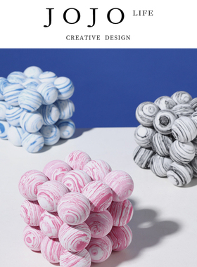 JOJO'S L. PD.algae.简约现代魔方球玄关柜摆件软装饰艺术| 蚪藻