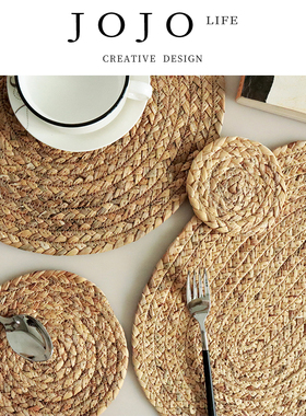 JOJO'S L. PD.dry.芦草草编家居厨房餐桌隔热餐垫现代简约 | 稿干