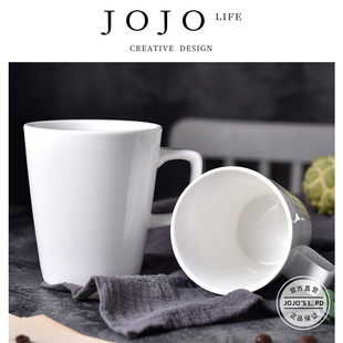 JOJO'S L. PD.wall.创意礼品加厚纯白色陶瓷水杯饮料马克杯| 层壁