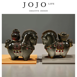 JOJO'S L. PD.Preface.变色马上有钱茶宠摆件中式招财唐马 | 序到