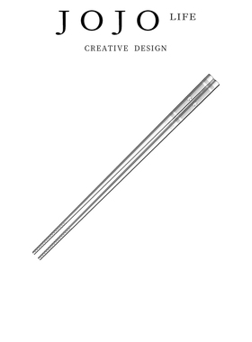 JOJO'S L. PD.Buddhist.不锈钢筷子防霉防滑方形长筷子 | 熊尼