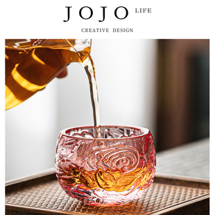 PD.objects.水晶浮雕玫瑰主人杯单个女喝茶茶盏 现物 JOJO