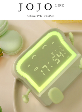 JOJO'S L. PD.xinwei.卡通吐司面包趣味闹钟七彩夜灯厨房 | 多心