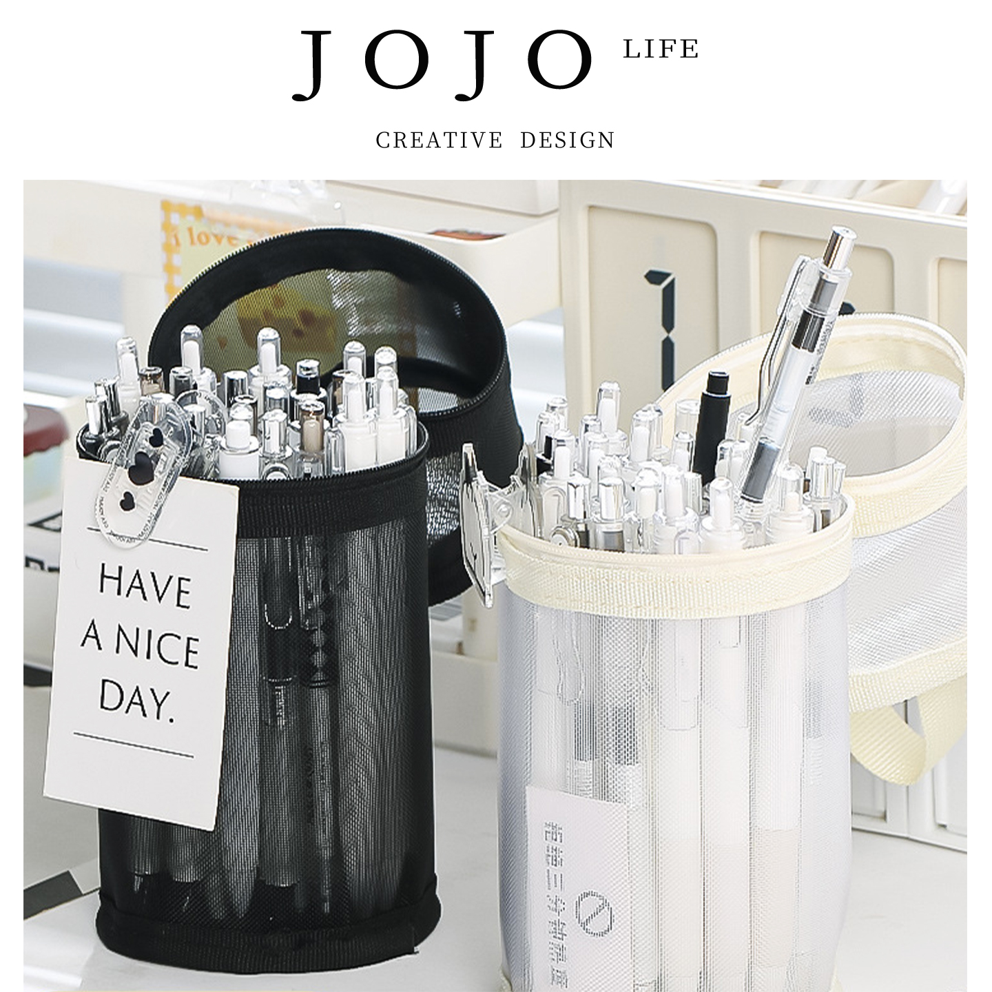 JOJO'SL.PD.简约笔筒式笔袋ins