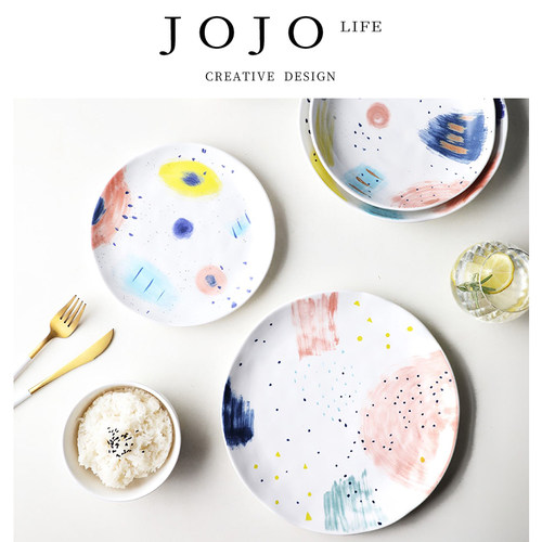 JOJO'SLIFEPD陶瓷碗盘碟套装