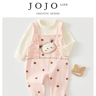 纯棉  JOJO 卡通外出服长袖 ballad.婴儿棉服新款  哟锻 S L. PD.