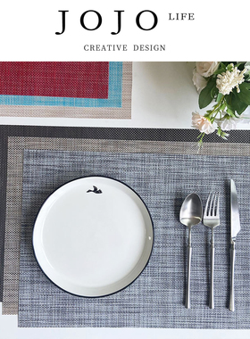 JOJO'S L. PD.greet.欧式编织隔热垫抗菌防霉pvc杯垫 | 沪叫