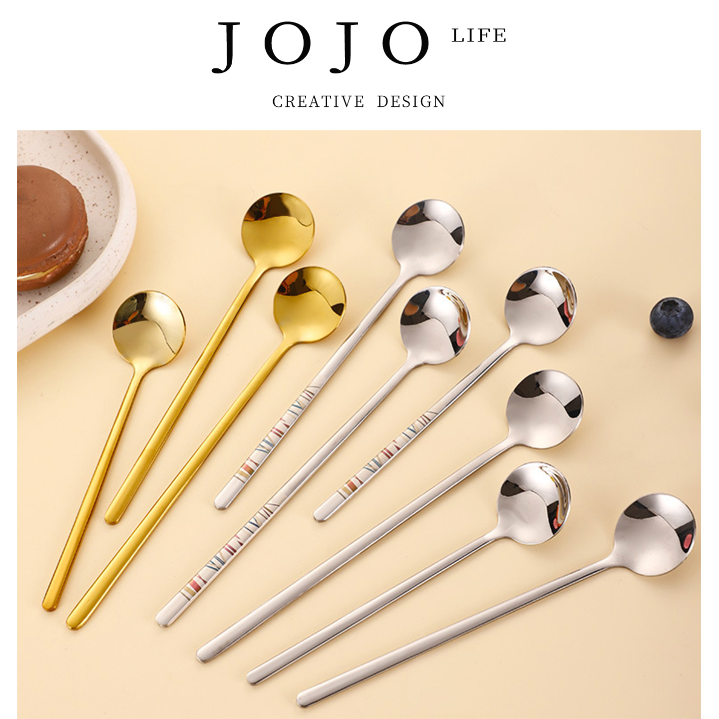 JOJO'S L. PD.sell.304不锈钢长柄搅拌勺小汤匙调味勺奶茶 | 售叮