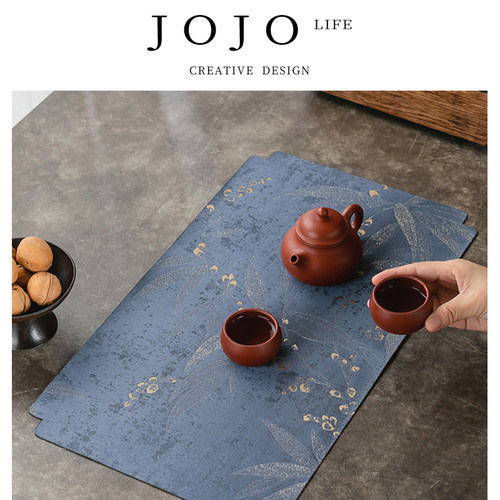 紫泉涧棉麻防水桌垫加厚