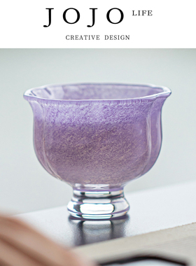 JOJO'S L. PD.brain.高硼硅紫色玻璃杯品茗杯高足茶杯 | 患脑