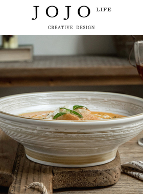 JOJO'S L. PD.mediocre.复古大敞口面碗大容量陶瓷汤碗大  | 庸壮