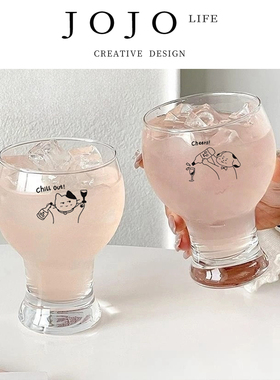 JOJO'S L. PD.disease.卡通玻璃杯ins高颜值啤酒杯家用杯 | 妥病