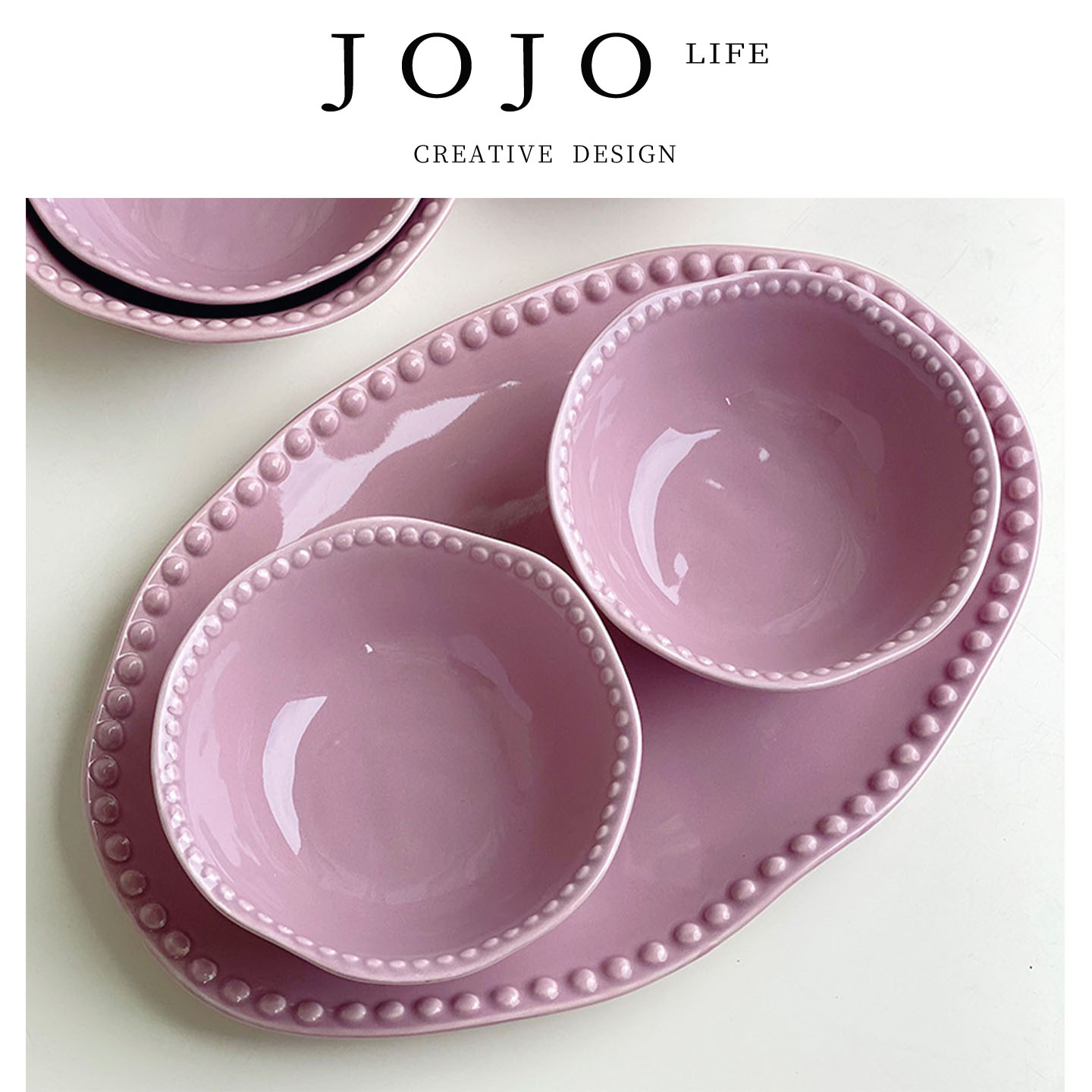 JOJO'SLIFEPD波浪花边陶瓷餐具