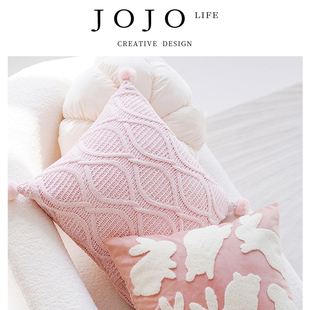 PD.Che.床头抱枕套靠垫客厅沙发靠枕圆形蒲团 恰切 JOJO