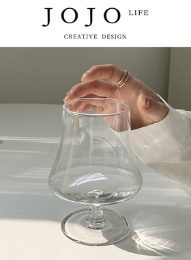 JOJO'S L. PD.drop.ins风高脚杯玻璃杯冰美式咖啡杯冷饮 | 沥贺