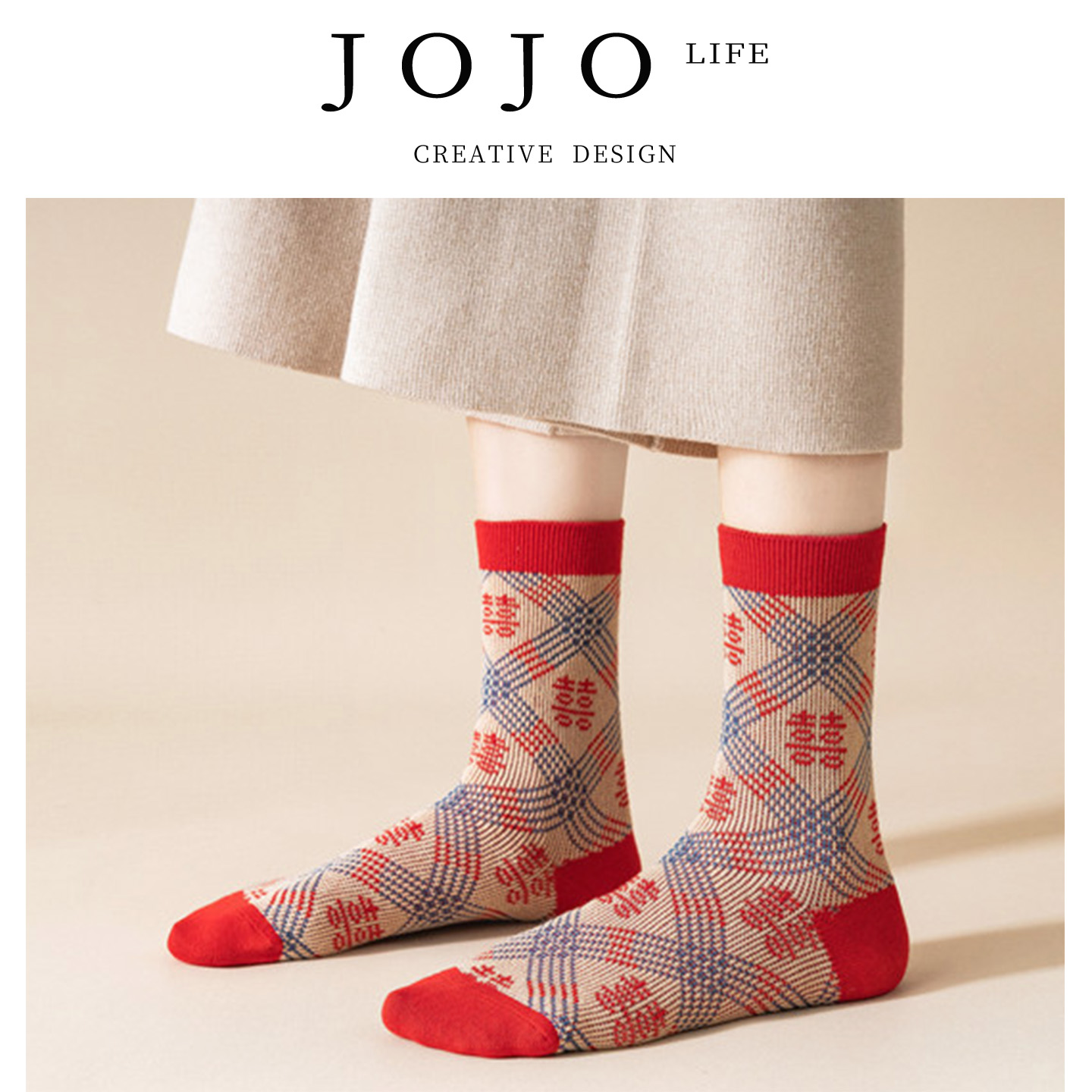 JOJO'SLIFEPD中筒棉袜