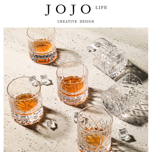 JOJO'S L. PD.Remember.杯具欧式酒杯透明玻璃刻花切子杯 | 熟记