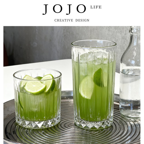 JOJO'S L. PD.Hidden.杯具玻璃复古条纹高档精致咖啡杯 | 隐休