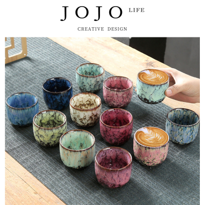 jojo咖啡杯窑变家用主人杯品茗杯